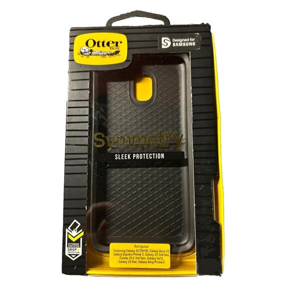 OtterBox black SYMMETRY CASE for SAMSUNG J3(2018), J3 STAR, J3 3RD GEN - NEW - Picture 1 of 5